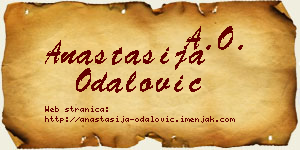 Anastasija Odalović vizit kartica